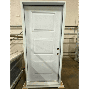 A white 3 square panel door