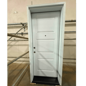 A 3 square panel door with viewer