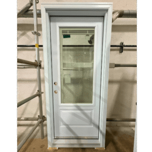 A white 3/4 light craftsman door