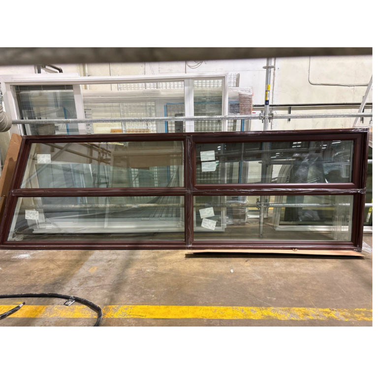 154 x 48 Picture window with a brown frame