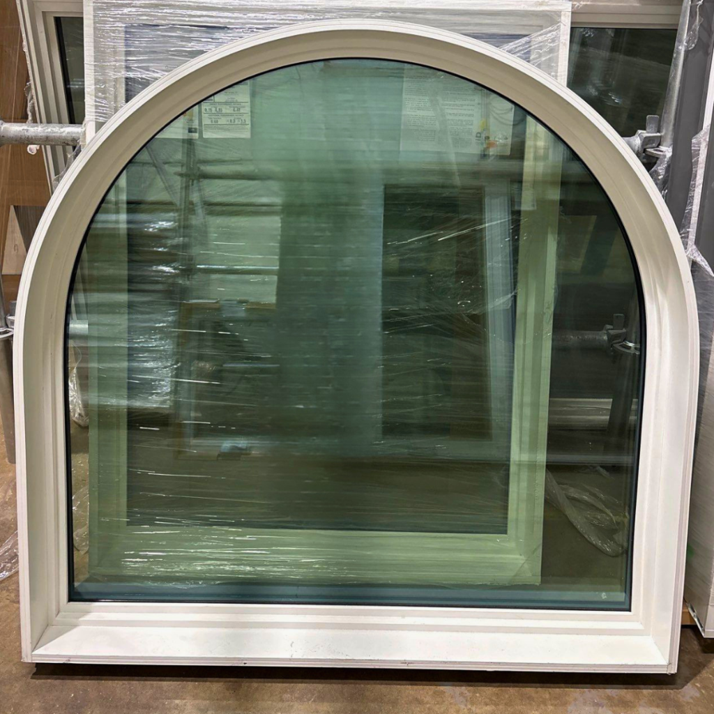 49 x 47 u shaped picture window with a white frame
